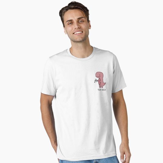 Discover 'Tea-Rex' Illustration Essential T-Shirt