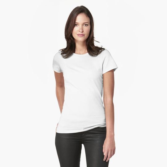 Discover Plain White Fitted T-Shirt
