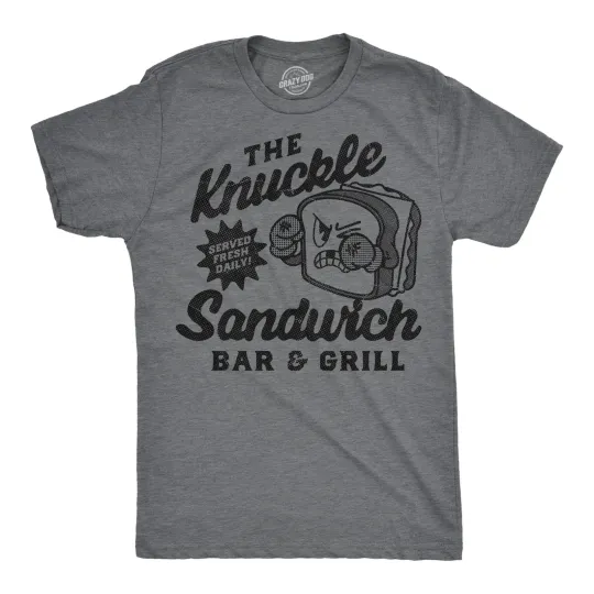 Discover Mens Funny T Shirts The Knuckle Sandwich Bar and Grill Sarcastic Graphic Novelty