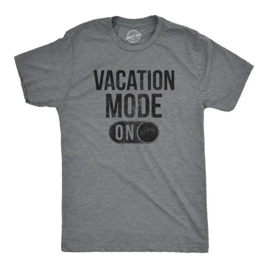 Discover Mens Vacation Mode On T Shirt Funny Spring Break Tee