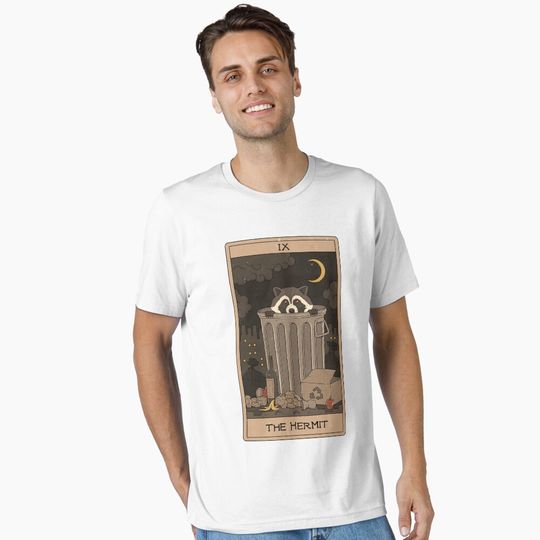 Discover The Hermit - Raccoons Tarot Essential T-Shirt