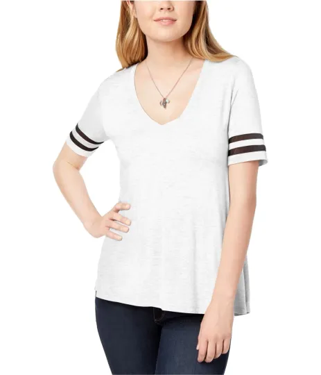 Discover bar III Womens Illusion Varsity Basic T-Shirt