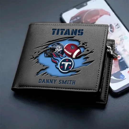 Discover Personalized Tennessee Football Team Titanss Leather Wallet, Gift For Fans