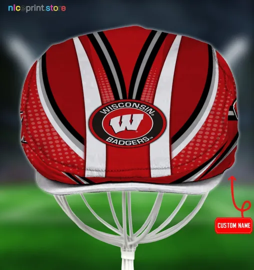 Discover Wiscons Team Badgers Jeff Cap NCAA Jeff Cap Newboys Cap Driving Cap Golf Cap