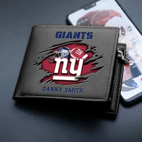 Discover Personalized New York Football Team Giantss Leather Wallet, Gift For Fans