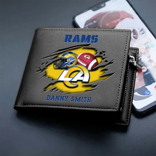 Discover Personalized Los Angeles Football Team Ramss Leather Wallet, Gift For Fans