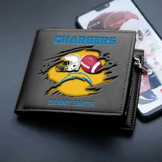 Discover Personalized Los Angeles Football Team Chargerss Leather Wallet, Gift For Fans