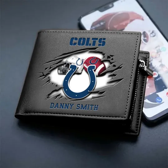 Discover Personalized Indianapolis Football Team Coltss Leather Wallet, Gift For Fans