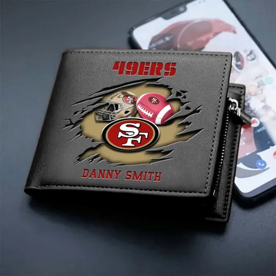 Discover Personalized San Francisco Football Team 49erss Leather Wallet, Gift For Fans