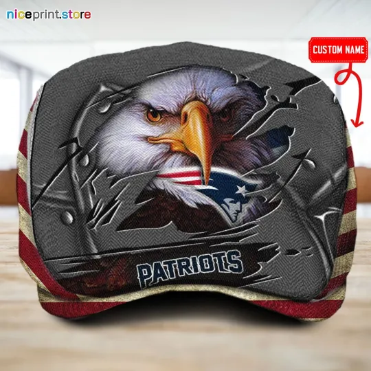Discover New England Team Patriots Jeff Cap football Beret Hat Flat Cap football Golf Cap Driver