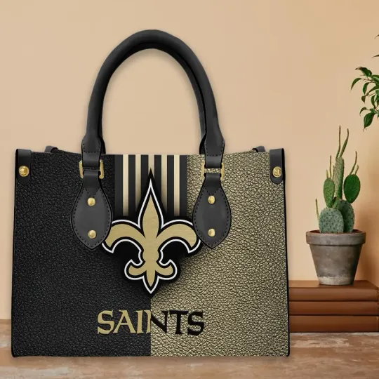 Discover Personalized New Orleans Football Team Saintss leather handbag