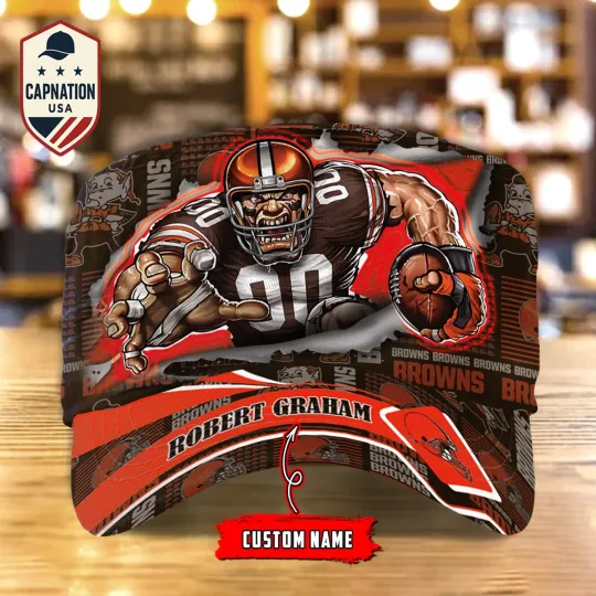 Custom Name Military Cap Cleveland-Browns Football football Sports Gift For Men