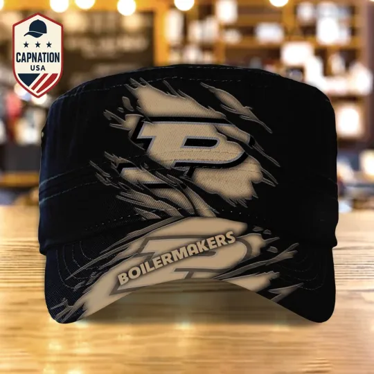 Custom Name Military Cap Purdue-Boilermakers Football NCAA Sports Gift For Men