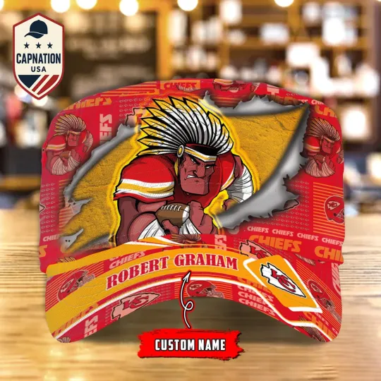 Custom Name Military Cap Kansas-City-Chiefs Football football Sports Gift For Men