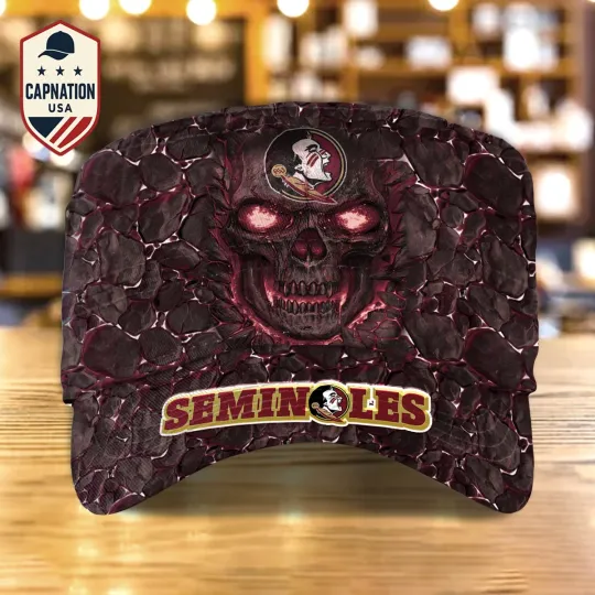 Discover Custom Name Military Cap Florida-State-Seminol Football NCAA Gift For Men
