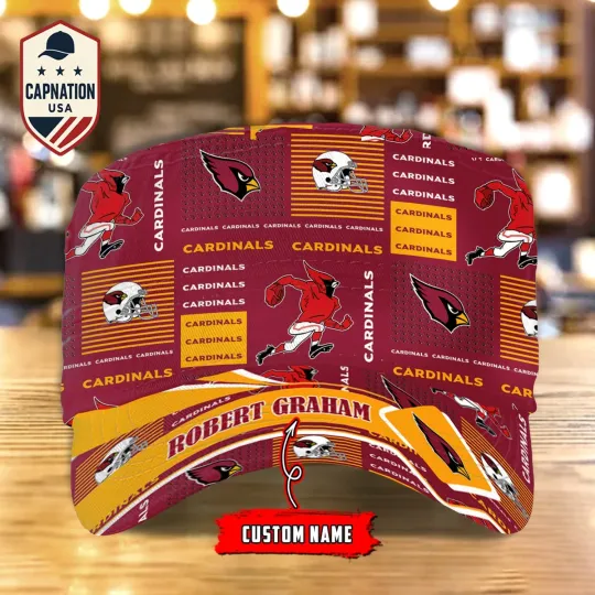 Discover Arizonna-Cardinals Military Cap Custom Name Football football Sports Gift For Men