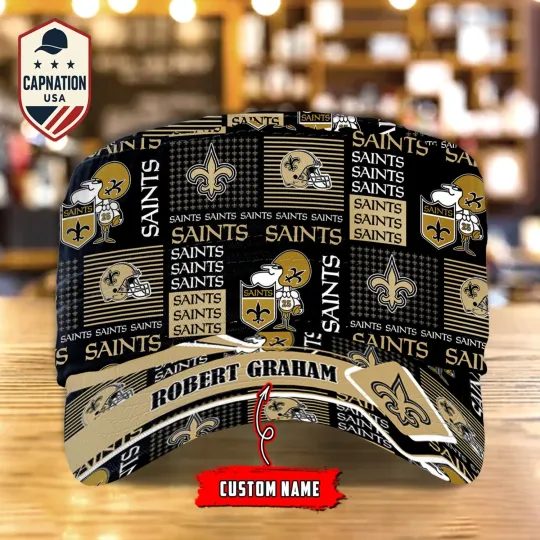 Discover New-Orleans-Saints Military Cap Custom Name Football football Sports Gift For Men