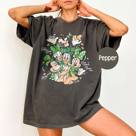 Discover Comfort Colors  St. Patrick's Day Disney Mickey Shirt, Disney Ireland Family Patrick Day Trip Shirt