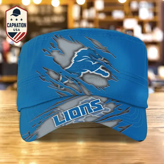 Custom Name Military Cap Detroit-Lions Football football Sports Gift For Men