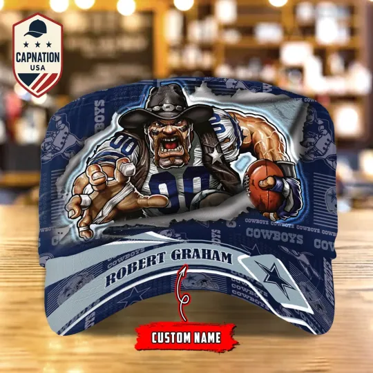 Custom Name Military Cap Dallas-Cowboys Football football Sports Gift For Men