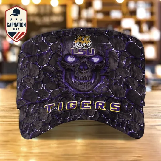 Discover Custom Name Military Cap LSU-Tigers Football NCAA Sports Gift For Men