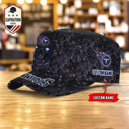 Discover Tennessee-Titans Military Cap Custom Name Football football Sports Gift For Men