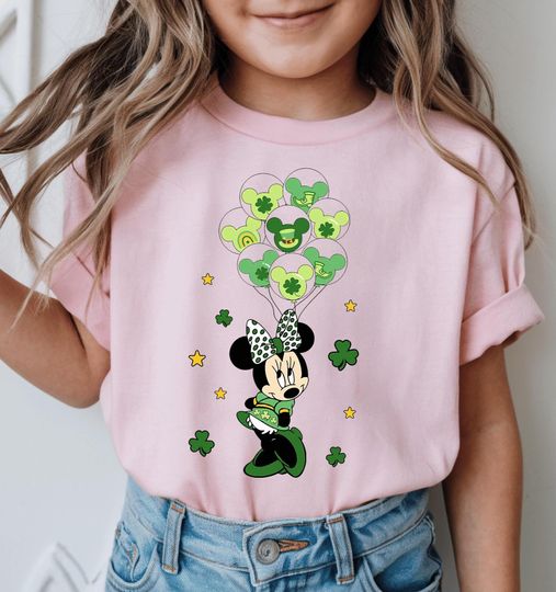 Discover St Patrick Minnie Shirt, Lucky Minnie Mouse Sweatshirt, Disney St Patricks Day Shirt, Green Minnie Outfit, Shamrock Disney Shirt