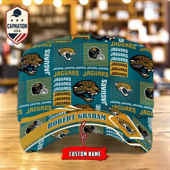 Jacksonville-Jaguars Custom Name Military Cap Football football Sports Gift For Men