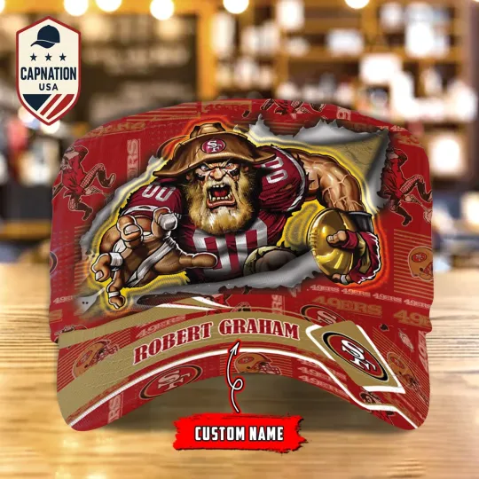 Discover Custom Name Military Cap San-Francisco-49ers Football football Sports Gift For Men