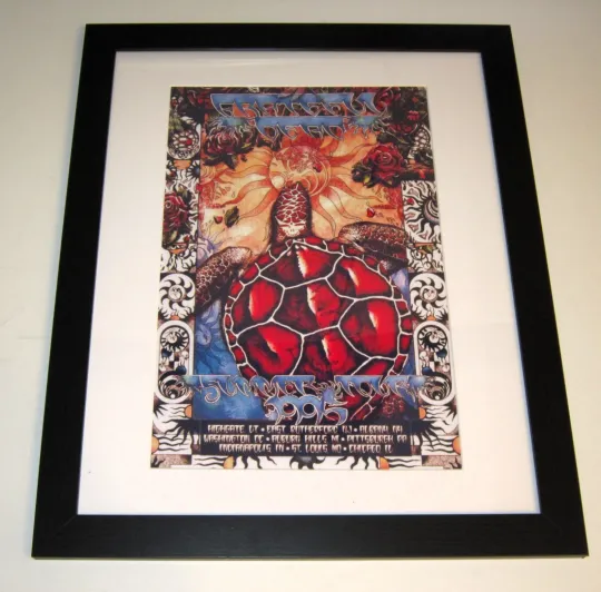 Discover Last Tour FRAMED Grateful Dead Summer 1995 Poster Jerry Garcia/ Bob Weir 23"x20"