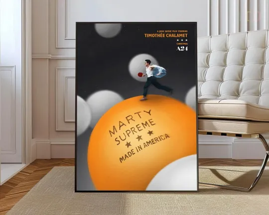 Discover Marty Supreme Movie Poster A24 Premium Matte Vertical Poster