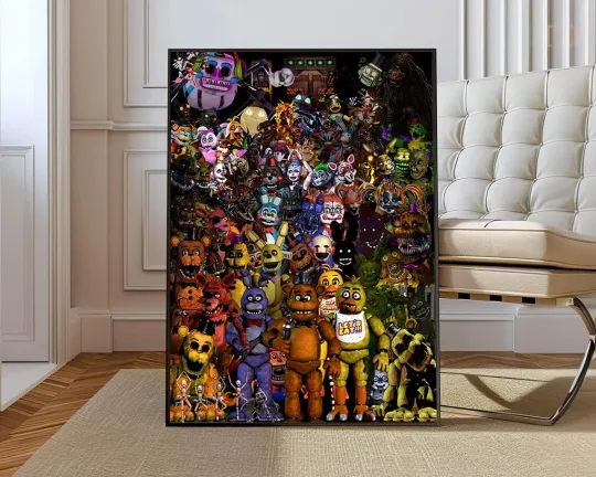 Discover FNAF Characters Official Poster Premium Matte Vertical Poster