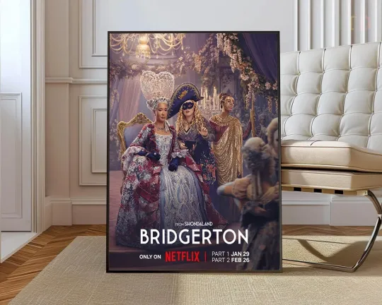 Discover Bridgerton Season 4 Official Poster Poster Premium Matte Vertical