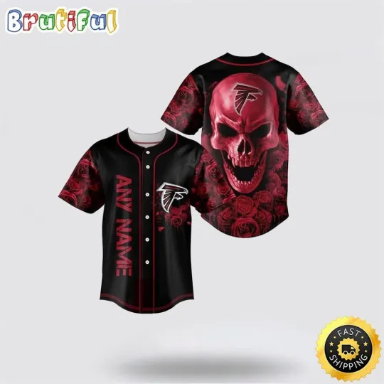 Discover Atlanta Football Team Falconss Baseball Jersey 3D Personalized Skull Top Quality