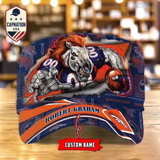 Discover Custom Name Military Cap Denver-Broncos Football football Sports Gift For Men
