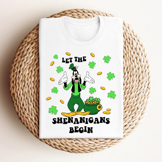 Discover Goofy St Patrick's Day T-Shirt, Lucky Shamrock Tee