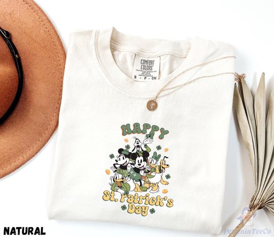 Discover Comfort Colors Mickey And Minnie St Patricks Day Shirt, Disney St Patricks Day Shirt,Disney Family Trip,St Patricks Day Gift,Disney Gift