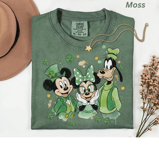 Discover Comfort Colors Disney St. Patrick's Day Shirt, Lucky Shamrock T-shirt,  Mickey &Friends St Patrick