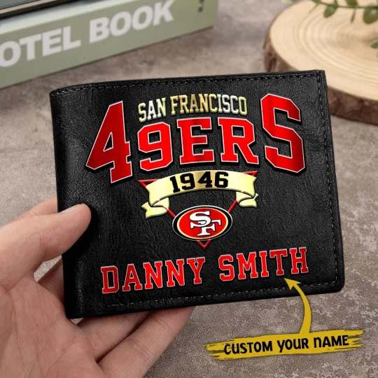 Discover Personalized San Francisco Football 49erss Team Men Leather Wallet Gift For Him