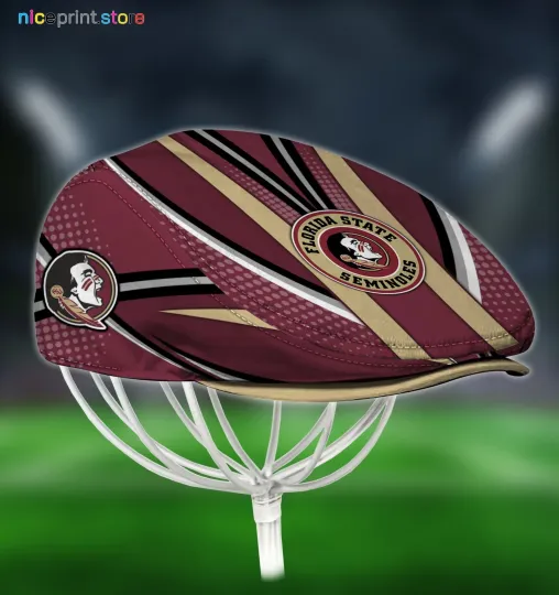 Discover Florida State Team Seminoles Jeff Cap NCAA Jeff Cap Newsboy Cap Driving Cap 29