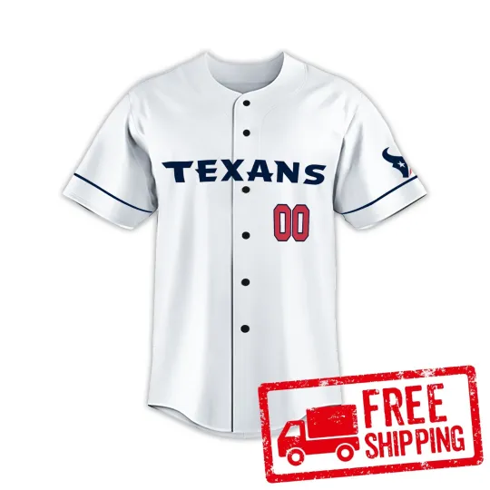 Discover Custom Personalized  Houston Football AOP Baseball Jersey #2, Lot S-5XL