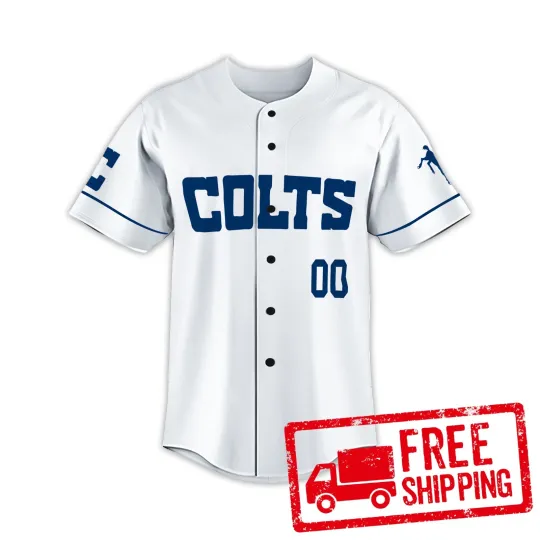 Discover Custom Personalized Indianapolis Team Football AOP Baseball Jersey #1, Lot S-5XL