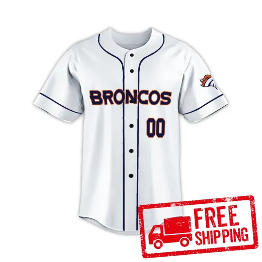 Discover Custom Personalized Denver Team Football AOP Baseball Jersey #1, Lot S-5XL