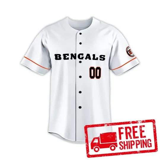 Discover Custom Personalized Cincinnati Football AOP Baseball Jersey #1, Lot S-5XL