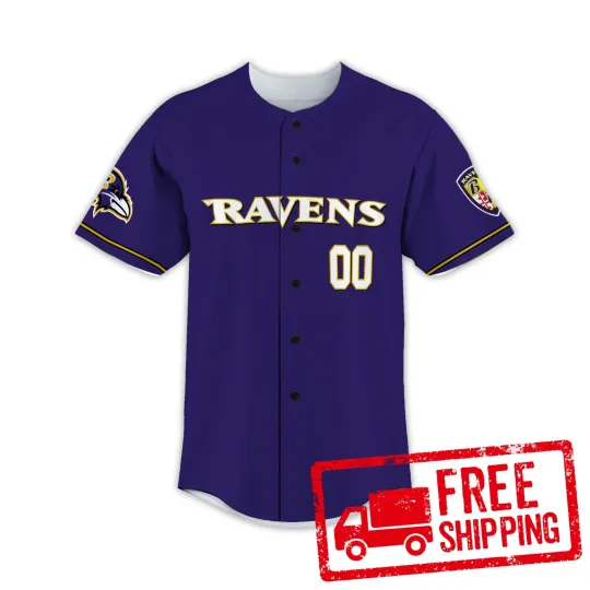 Discover Custom Personalized  Baltimore Team Football AOP Baseball Jersey #2, Lot S-5XL