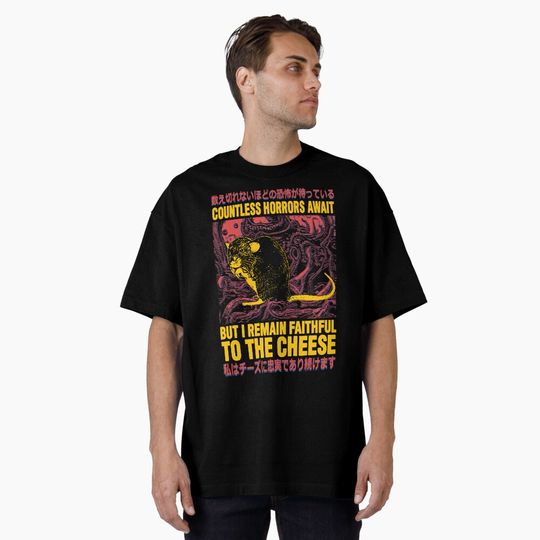 Discover Faithful to the Cheese Japanese Horror Rat Oversized T-Shirt