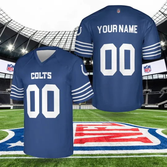 Discover Custom Personalized, Indianapolis Team Football AOP Jersey #1, Lot S-5XL
