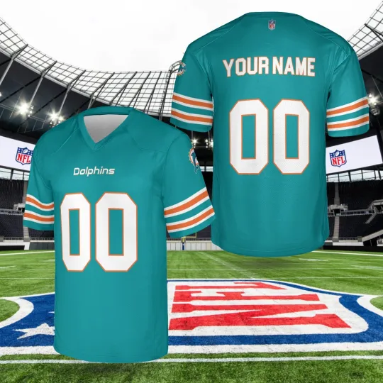 Discover Custom Personalized, Miami Team Football AOP Jersey #1, Lot S-5XL