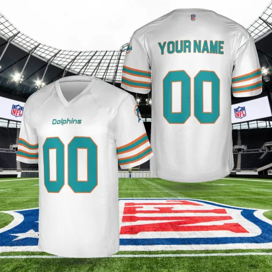 Discover Custom Personalized, Miami Team Football AOP Jersey #2, Lot S-5XL