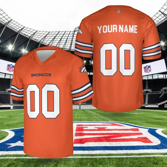 Discover Custom Personalized, Denver Team Football AOP Jersey #1, Lot S-5XL